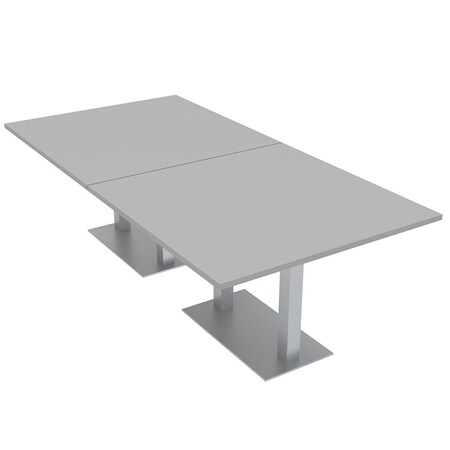 Skutchi Designs 45 in W, 96 in L, 29 in H, Engineered Wood Top, Grey HAR-REC-48x95-DOU-XD01